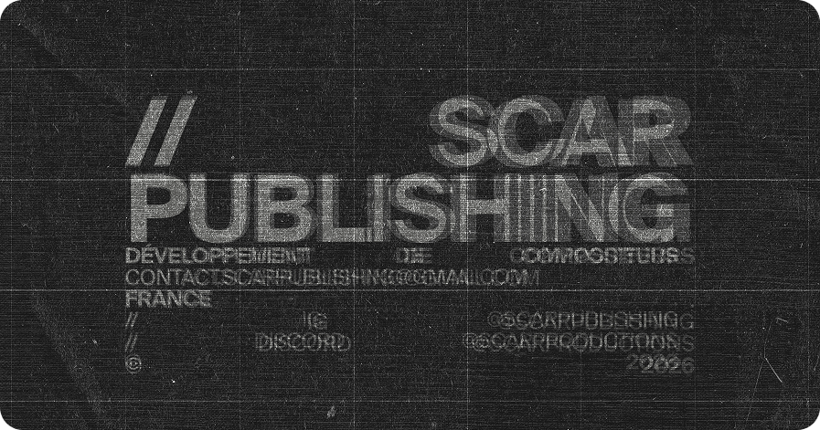Identité visuelle — Scar Publishing, système graphique