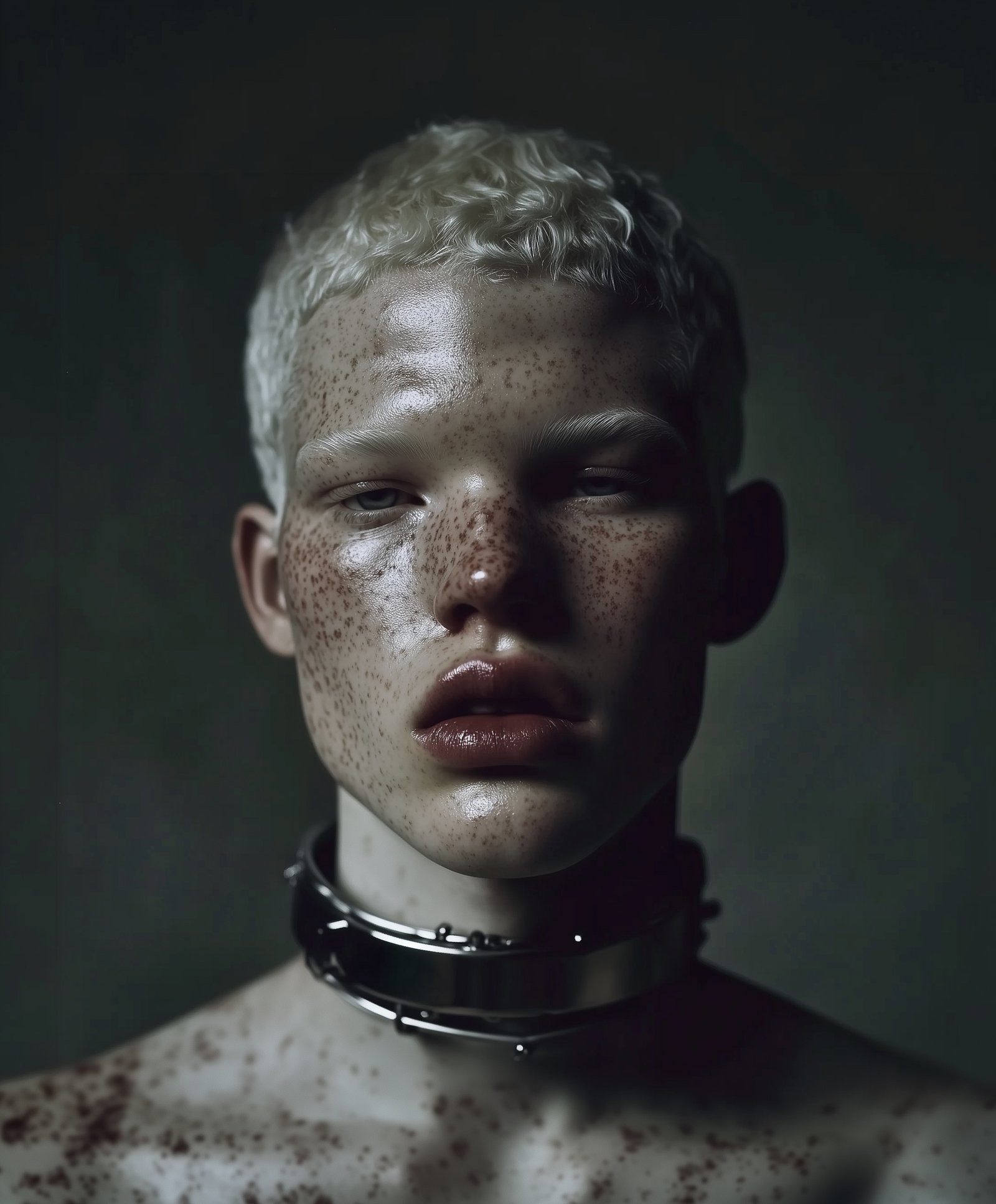 Portrait IA — modèle albinos, direction artistique