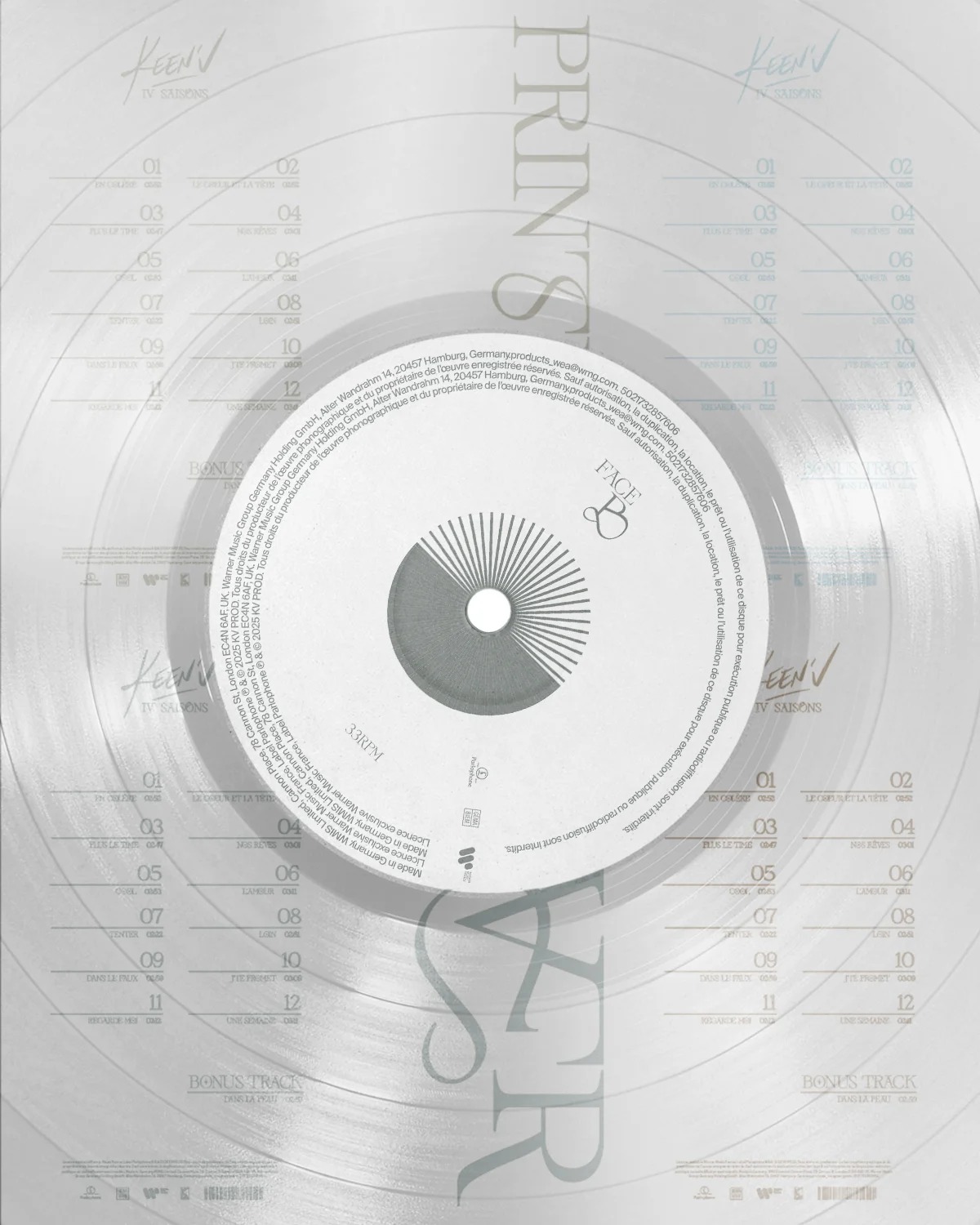 Création graphique — vinyle Keen'V