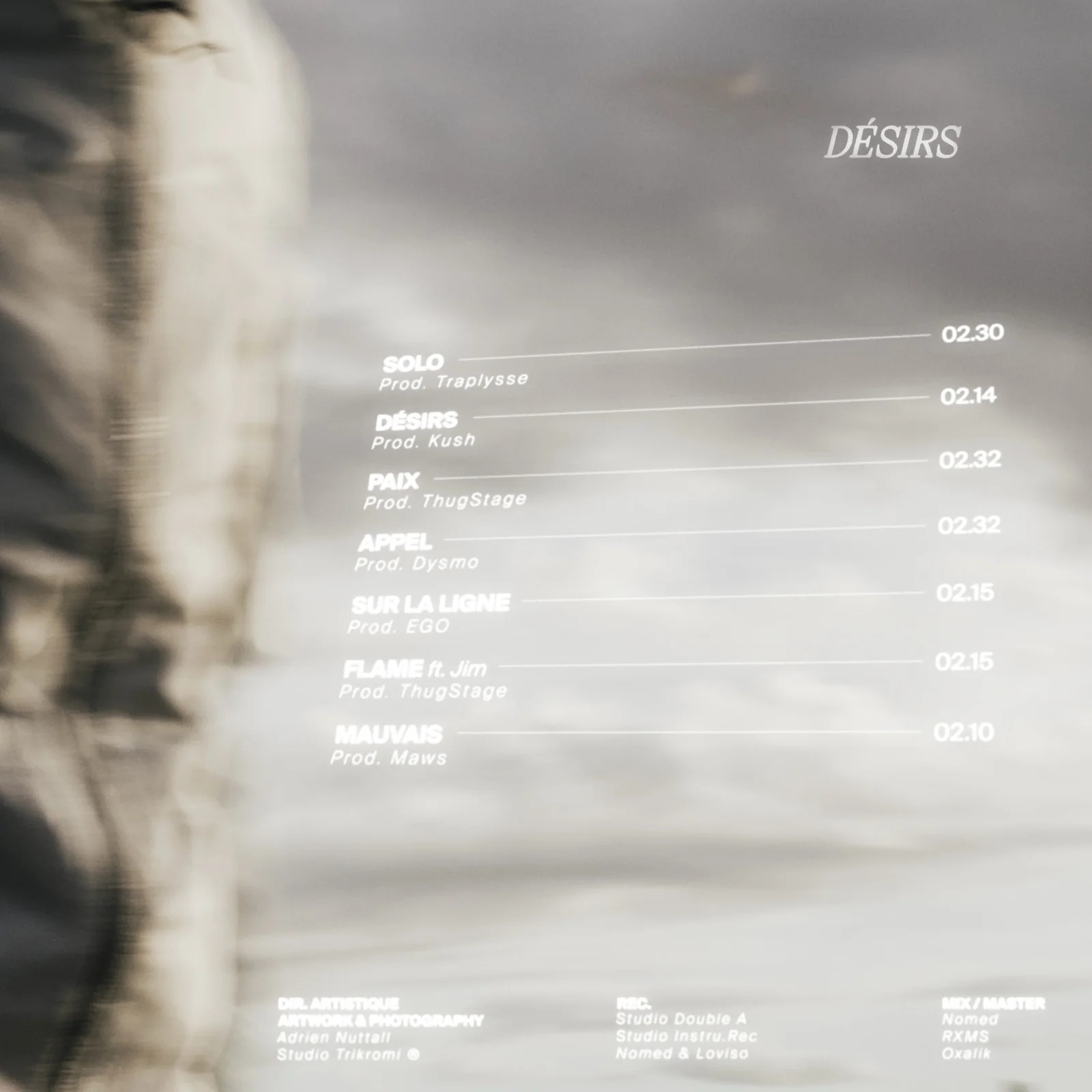 Création graphique — tracklist