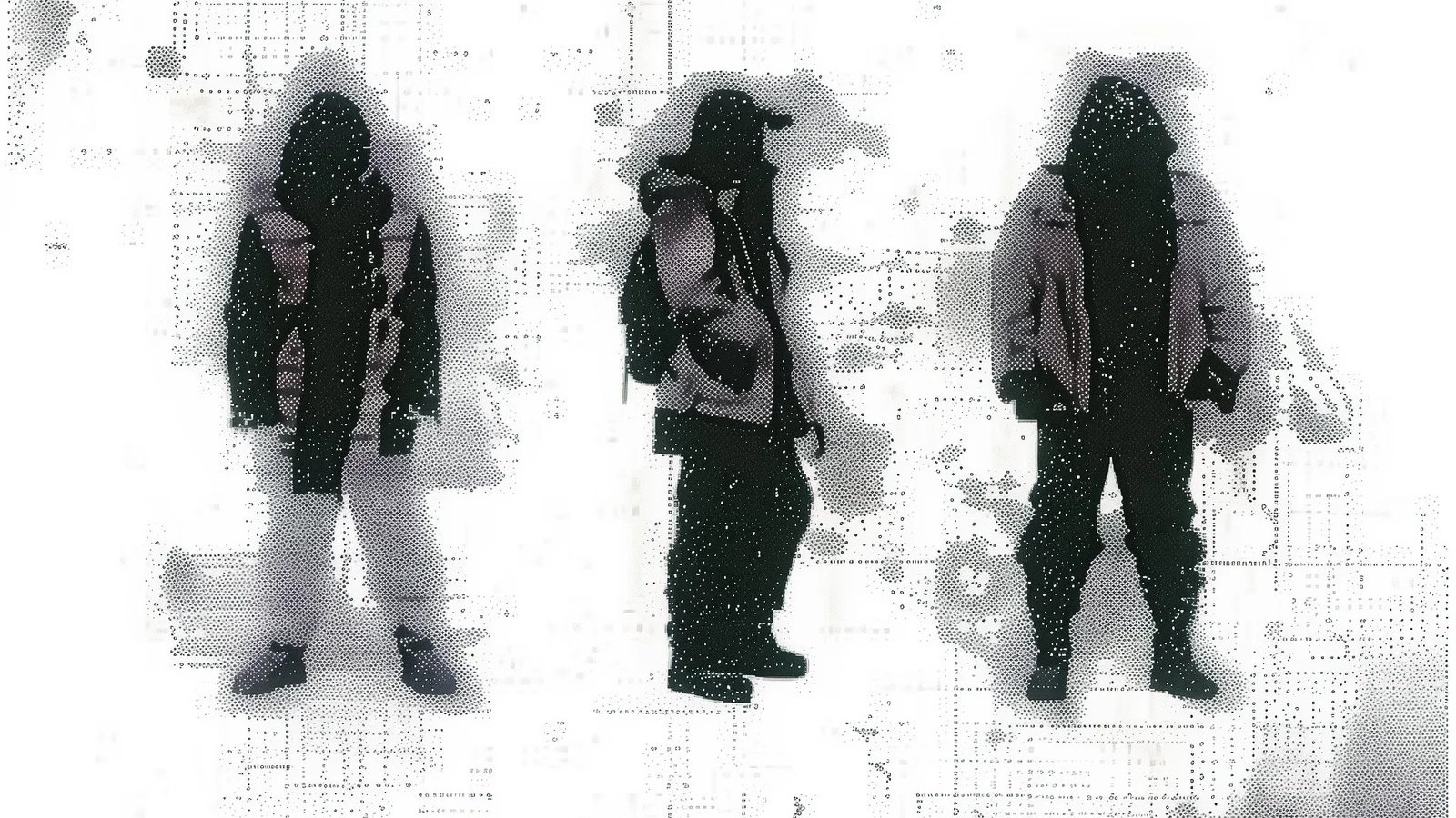 IA et graphisme : silhouettes générées par intelligence artificielle